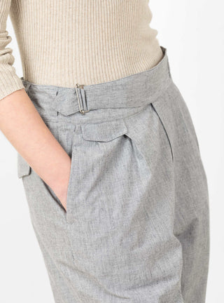 Cotton Buff Cloth Gurkha Pants Light Grey by nanamica at Couverture & The Garbstrore
Close-up