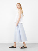 Stripe Circular Skirt Sax by nanamica at Couverture & The Garbstore 
Side View