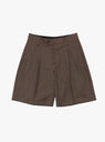 Classic Shorts Nutmeg Vintage Stripe by mfpen at Couverture & The Garbstore
Front View