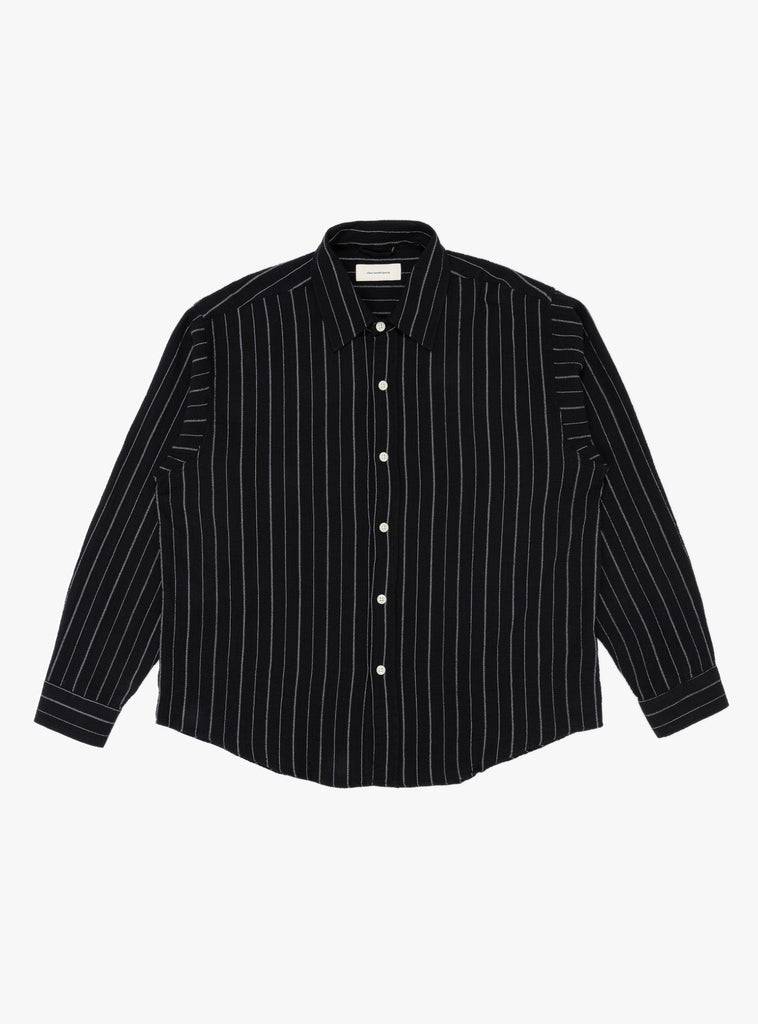 mfpen Executive Shirt Black Pinstripe at Couverture and The Garbstore - Front view