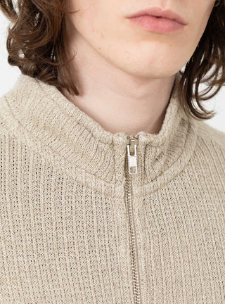 Leisure Zip Up Sweater Oatmeal by mfpen | Couverture & The Garbstore