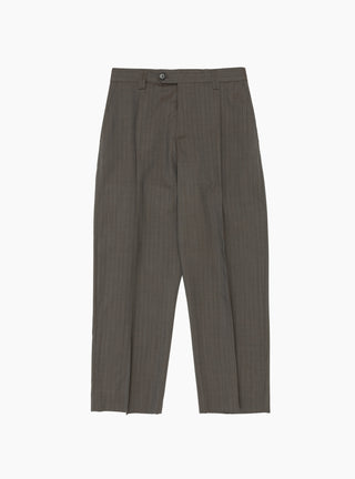 mfpen Service Trousers Taupe Stripe at Couverture and The Garbstore - Front View