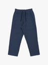 Alva Skate Trouser Crinkle Cotton Blue by YMC at Couverture & The Garbstore Front