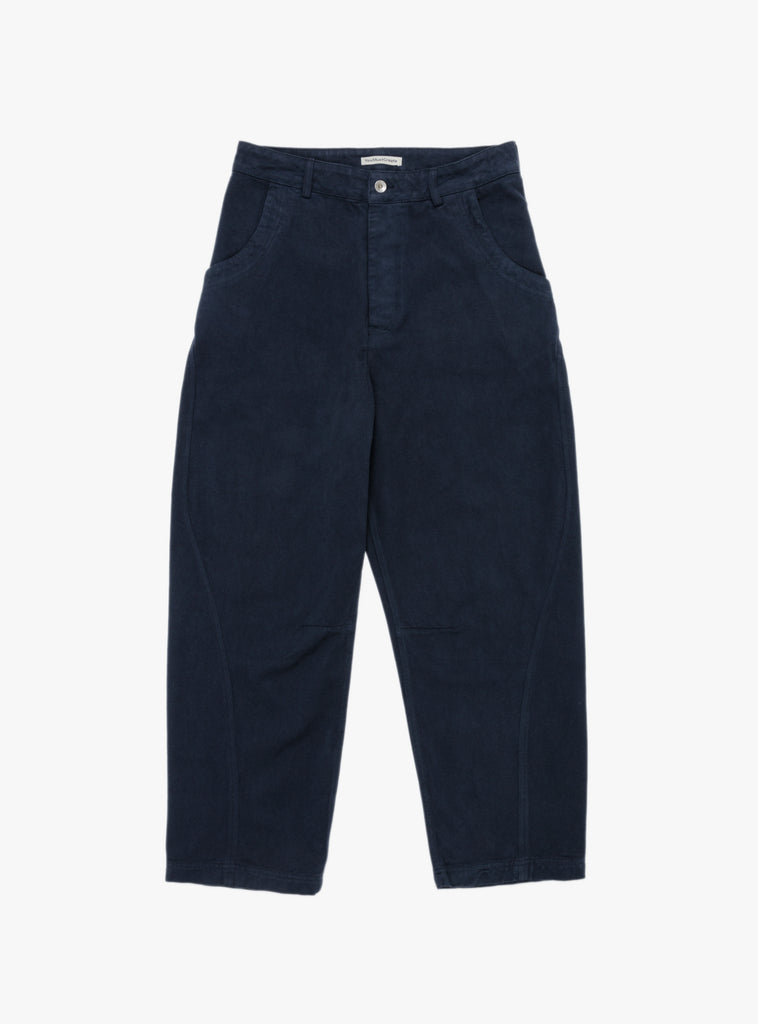 Twisted Seam Trouser Navy by YMC at Couverture & The Garbstore 
Front