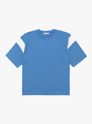 Skate T-Shirt Organic Cotton Blue/White from YMC at Couverture & The Garbstore
Front View