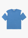 Skate T-Shirt Organic Cotton Blue/White from YMC at Couverture & The Garbstore
Front View