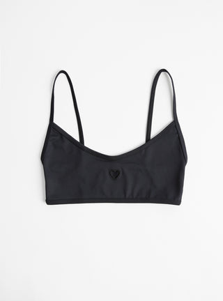 Heart Swim Top in Black by Baserange at Couverture & The Garbstore
Front View