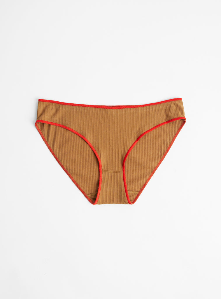 Pam Pants in Alamillo Brown by Baserange at Couverture & The Garbstore
Front View