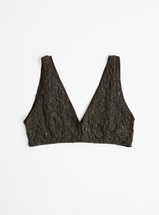 Crescent Bra in Black by Baserange at Couverture & The Garbstore
Front View