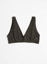 Crescent Bra in Black by Baserange at Couverture & The Garbstore
Front View