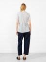 Short Sleeve T-Shirt in Grey Melange by Baserange at Couverture & The Garbstore
Model Back View