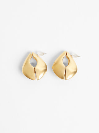 Bo Sma Demi-Lune Earrings Gold by Soeur at Couverture & The Garbstore 
Front View