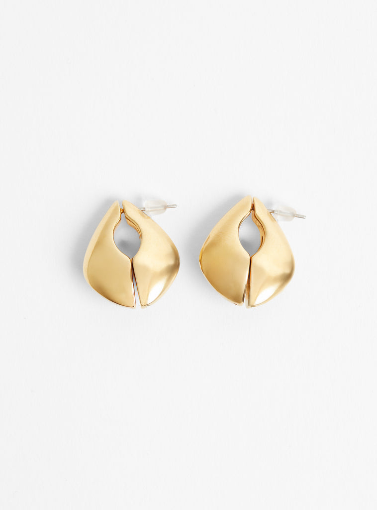 Bo Sma Demi-Lune Earrings Gold by Soeur at Couverture & The Garbstore 
Front View