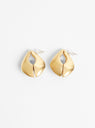 Bo Sma Demi-Lune Earrings Gold by Soeur at Couverture & The Garbstore 
Front View