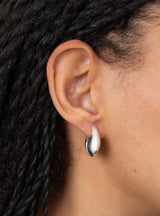 Bo Sma Demi-Lune Earrings Silver by Soeur at Couverture & The Garbstore 
Front View 