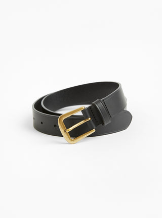 Cafe Leather Belt Noir by Soeur at Couverture & The Garbstore
Front View