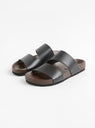 Eros Leather Sandals Noir by Soeur at Couverture & The Garbstore
Front