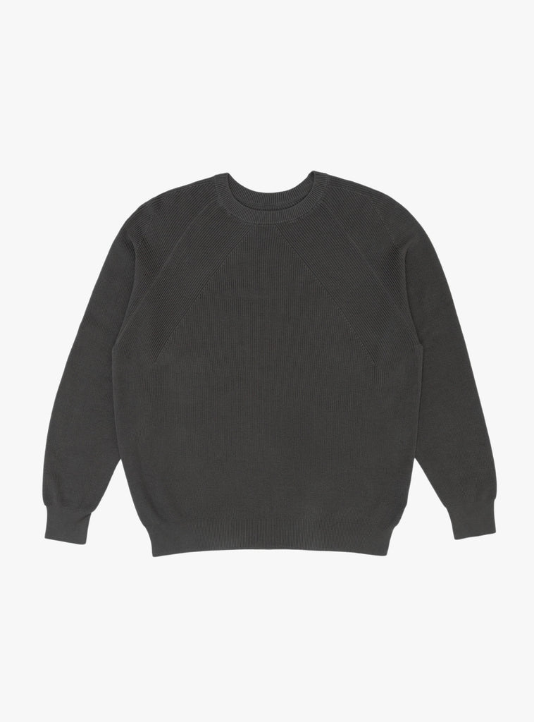 The Sea Island Signature Crewneck Dark Grey by BATONER at Couverture & The Garbstore 
Front View