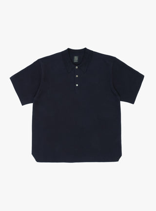 Smooth Polo Essential Navy by Batoner at Couverture & The Garbstore 
Front View 