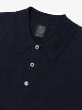 Smooth Polo Essential Navy by Batoner at Couverture & The Garbstore 
Close-up 