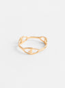 Fine Links Ring Gold Plated Brass from Helena Rohner at Couverture & The Garbstore
Front View