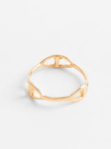 Fine Links Ring Gold Plated Brass from Helena Rohner at Couverture & The Garbstore
Back View