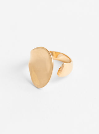 Soft Open Brass Concave Ring Gold Plated from Helena Rohner at Couverture & The Garbstore
Front View