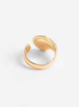 Soft Open Brass Concave Ring Gold Plated from Helena Rohner at Couverture & The Garbstore
Back View