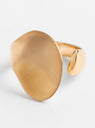 Soft Open Brass Concave Ring Gold Plated