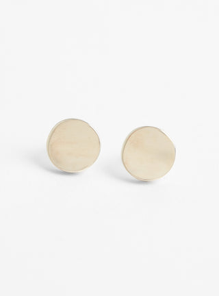 Double Layer Round Earrings Silver from Helena Rohner at Couverture & The Garbstore
Front View