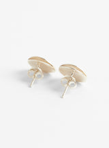 Double Layer Round Earrings Silver from Helena Rohner at Couverture & The Garbstore
Back View