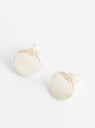 Double Layer Round Earrings Silver from Helena Rohner at Couverture & The Garbstore
Front View