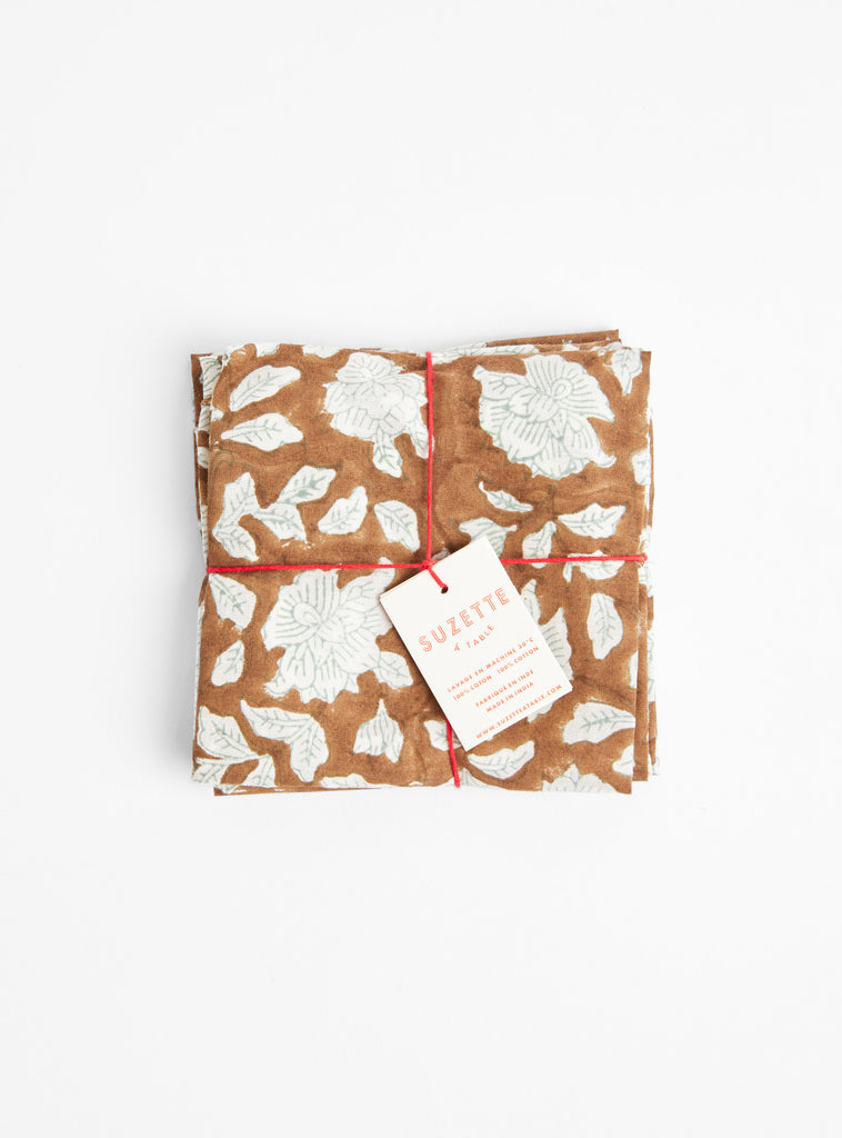 Napkins Set - Iris Cappuccino by Suzette at Couverture & The Garbstore
Front