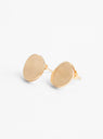 Double Layer Round Earrings Gold Plated by Helena Rohner at Couverture & The Garbstore
Front View