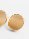 Double Layer Round Earrings Gold Plated by Helena Rohner at Couverture & The Garbstore
Close-up