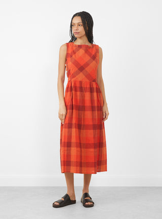 Frankie Dress Red Check by Sideline at Couverture & The Garbstore
Front View