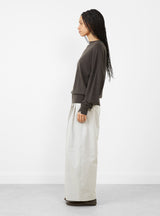 N°418 Luxa Knit Jumper Mud by Extreme Cashmere at Couverture & The Garbstore
Side View