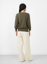 N°398 Jewel Knit Jumper Army by Extreme Cashmere at Couverture & The Garbstore
Back View