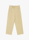 Two Out Tuck Pants Beige by Farah Japan at Couverture & The Garbstore
Front View