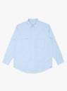 Oxford Farah Pocket L/S Shirt Blue by Farah Japan at Couverture & The Garbstore
Front View