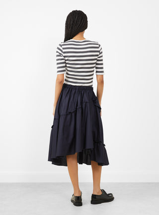 Draped Skirt Navy by YMC at Couverture & The Garbstore
Back View