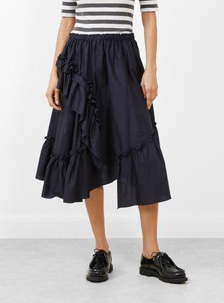 Draped Skirt Navy by YMC at Couverture & The Garbstore
Front View