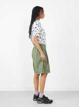 Long Walking Shorts Sage Green by YMC at Couverture & The Garbstore 
Front View