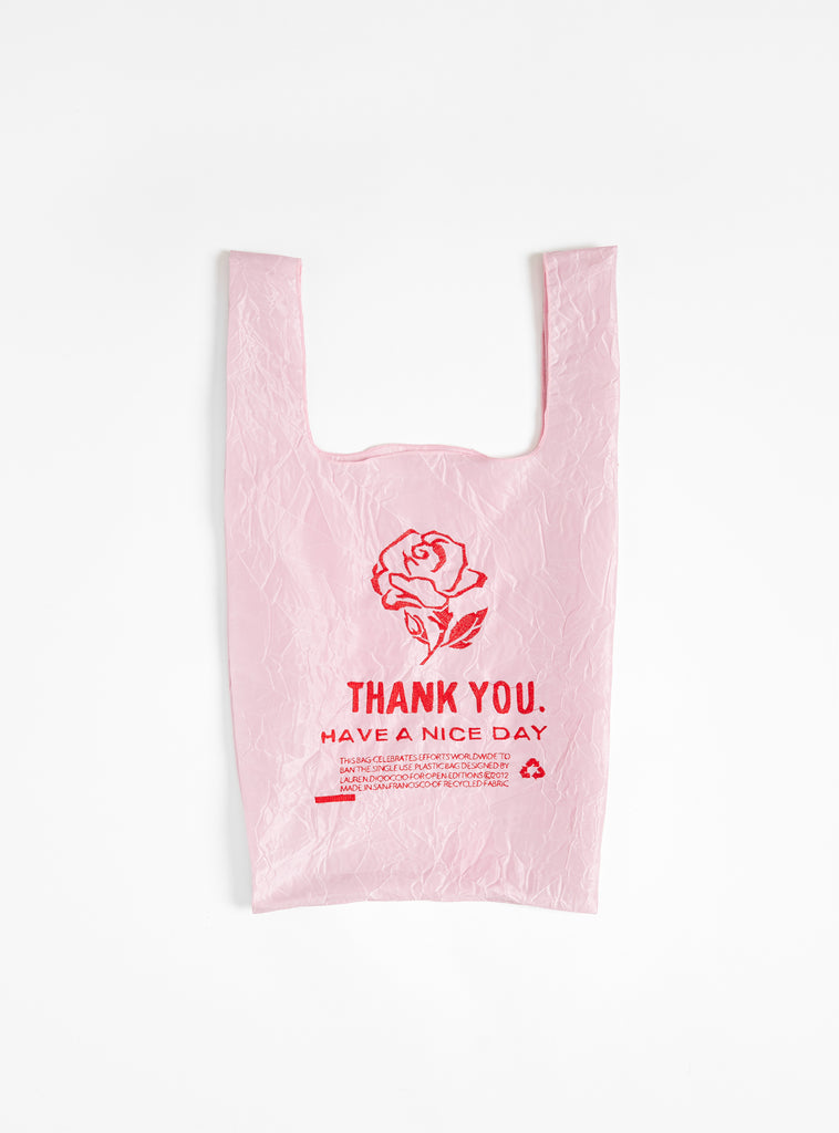 Thank you Bag Rose on Pink by Open Edition at Couverture & The Garbstore
Front View