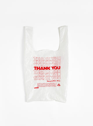 Thank you Bag Red on White by Open Editions at Couverture & The Garbstore
Front View