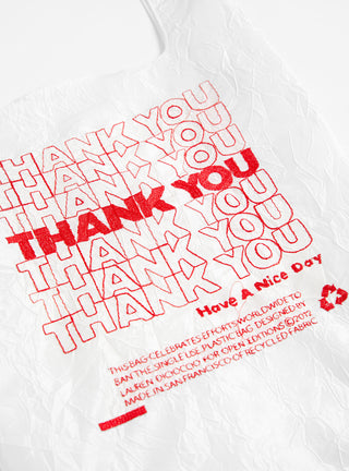 Thank you Bag Red on White by Open Editions at Couverture & The Garbstore
Close-up