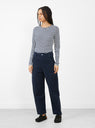 Twisted Seam Trouser Navy by YMC at Couverture & The Garbstore
Front View