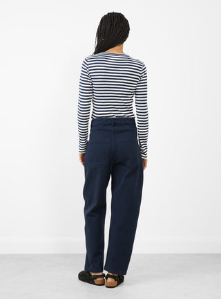 Twisted Seam Trouser Navy by YMC at Couverture & The Garbstore
Back View