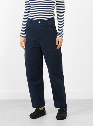 Twisted Seam Trouser Navy by YMC at Couverture & The Garbstore
Front View