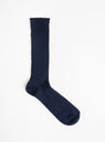 Linen Cotton Socks Navy by ROTOTO at Couverture & The Garbstore
Front View